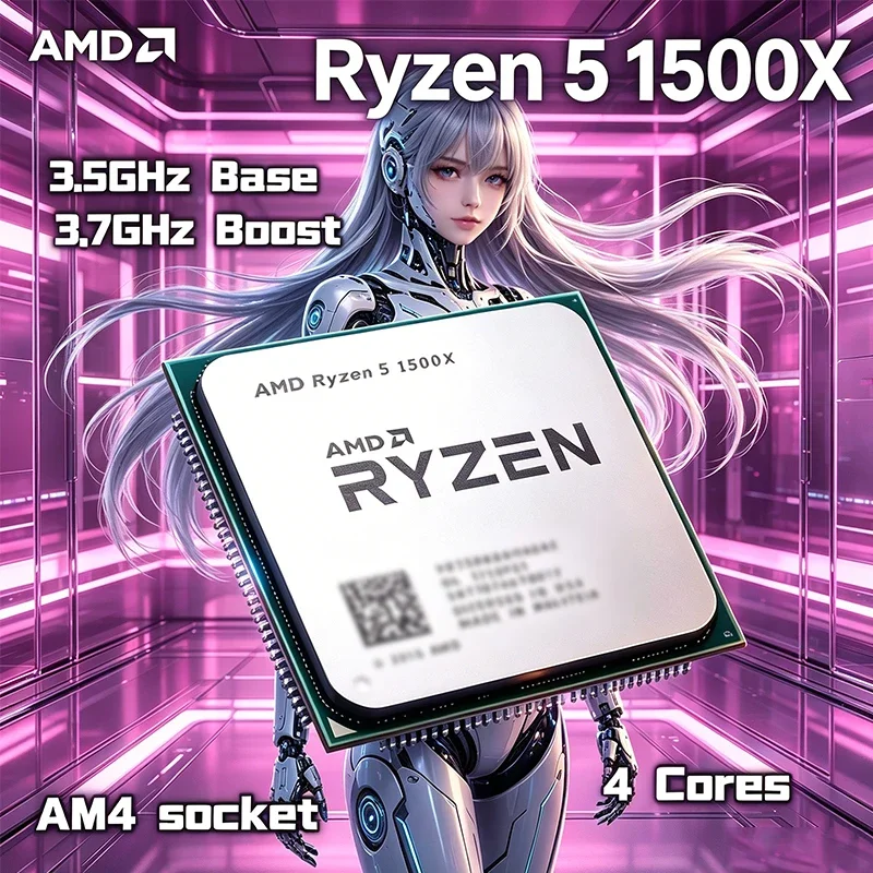 AMD Ryzen 5 1500X AMD R 5 1500X CPU 4-Core 8-Thread 3.7 GHz Unlocked Desktop Processor Socket AM4 Gaming CPU Without Package
AMD Ryzen 5 1500X AMD R 5 1500X CPU 4-Core 8-Thread 3.7 GHz Unlocked Desktop Processor Socket AM4 Gaming CPU Without Package