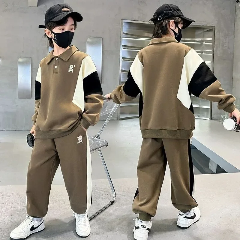 Spring Autumn Boys Clothes Set Kids Long Sleeves Sweatshirts Top and Pants 2 Pieces Suit Teenage Children Clothing Tracksuits
Spring Autumn Boys Clothes Set Kids Long Sleeves Sweatshirts Top and Pants 2 Pieces Suit Teenage Children Clothing Tracksuits