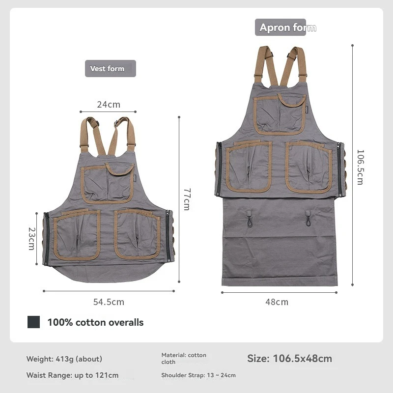 WORK-1 all cotton workwear, windproof multi pocket workwear, apron, coffee shop, outdoor camping suit
WORK-1 all cotton workwear, windproof multi pocket workwear, apron, coffee shop, outdoor camping suit