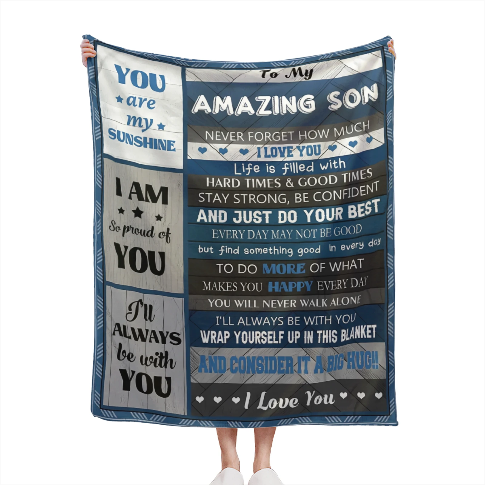 To My Amazing Son Printing Blanket, Soft Comfortable Flannel Throw Blanket, Lightweight Quilt, Suitable for Women, Boys, Girls, Adults Gift Blanket
To My Amazing Son Printing Blanket, Soft Comfortable Flannel Throw Blanket, Lightweight Quilt, Suitable for Women, Boys, Girls, Adults Gift Blanket