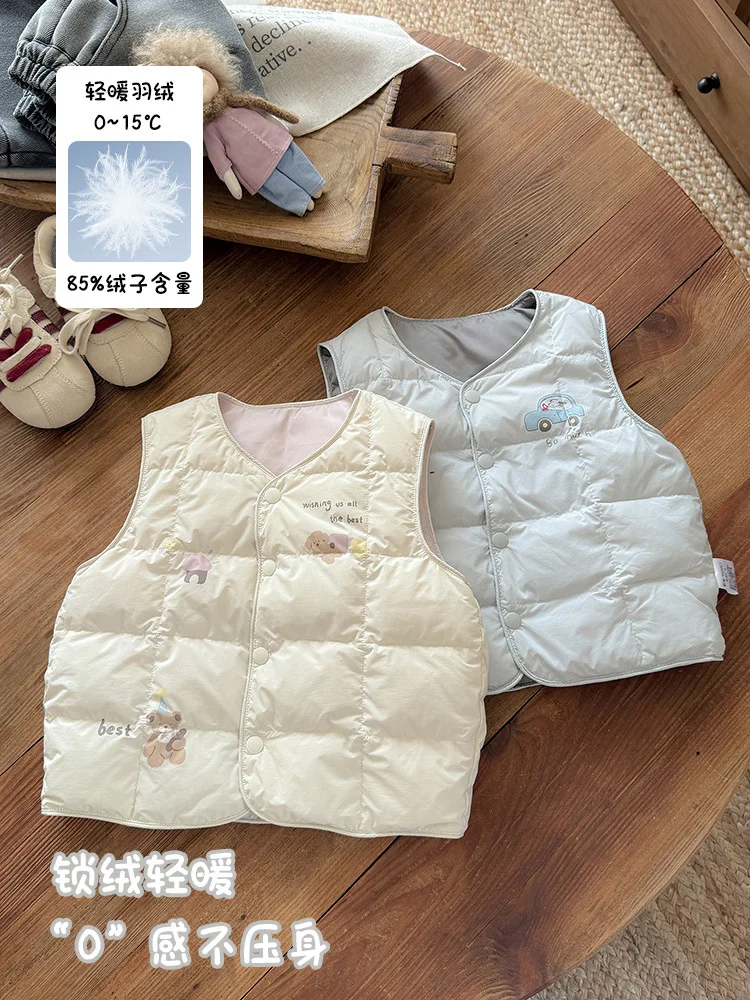 Baby Down Vest2025Autumn Winter New Style Baby Girl Lightweight Vest for Girls Sleeveless Outerwear aClass
Baby Down Vest2025Autumn Winter New Style Baby Girl Lightweight Vest for Girls Sleeveless Outerwear aClass