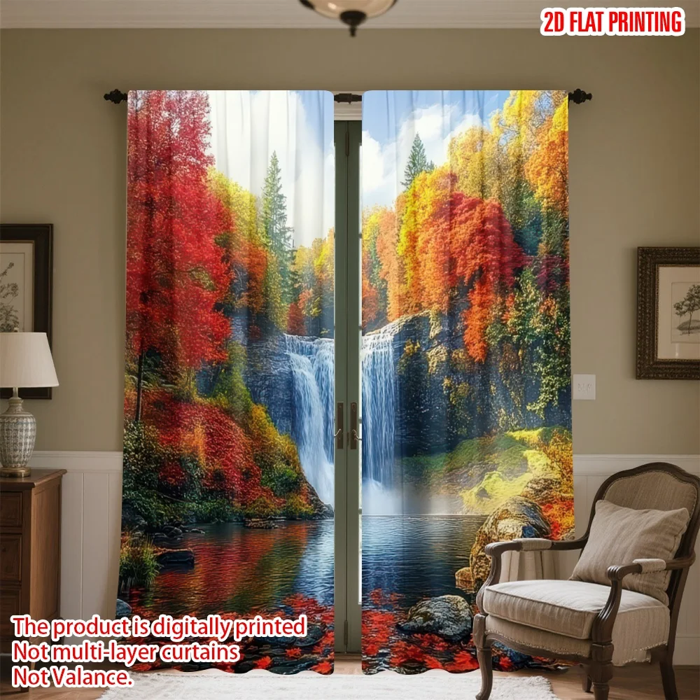2D flat printing 2pcs Window Drapes Autumn Waterfall Serenity Digital Printed Polyester Drapes Seasonal Party & Holiday Decor
2D flat printing 2pcs Window Drapes Autumn Waterfall Serenity Digital Printed Polyester Drapes Seasonal Party & Holiday Decor