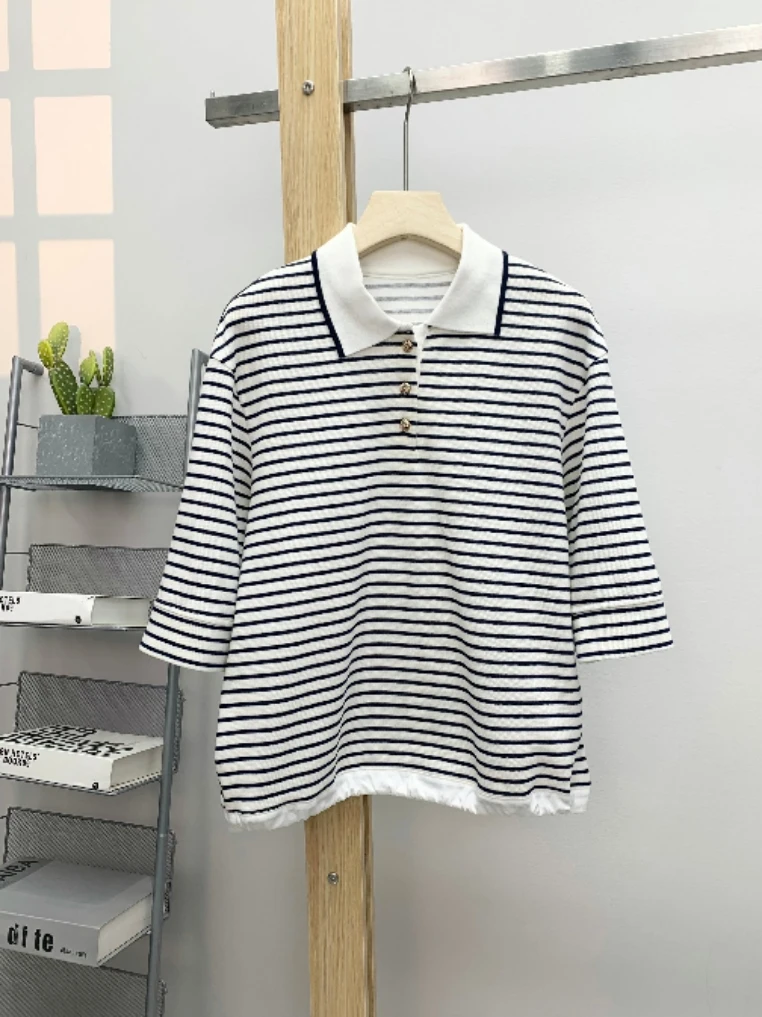 2025 Summer New Korean Sle Casual Comfortable Loose Slimming ort Sve Collar Striped irt Women's Busin Casual...
2025 Summer New Korean Sle Casual Comfortable Loose Slimming ort Sve Collar Striped irt Women's Busin Casual...