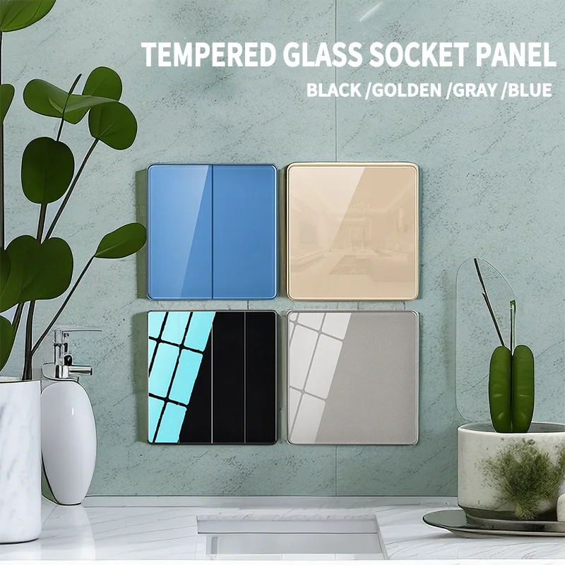 86 Type Tempered Glass Wall Switch Socket Panel Light Switch EU French UK Electrical Wall USB Outlets Socket Plug TV
86 Type Tempered Glass Wall Switch Socket Panel Light Switch EU French UK Electrical Wall USB Outlets Socket Plug TV