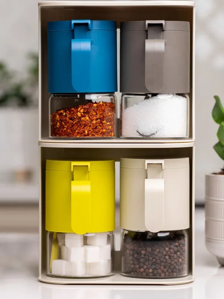 Hot saleMoisture-Proof Seasoning Containers Minimalist Creative Glass Seasoning Bottle Desiccant Kitchen Storage Rack with Spoon
Hot saleMoisture-Proof Seasoning Containers Minimalist Creative Glass Seasoning Bottle Desiccant Kitchen Storage Rack with Spoon