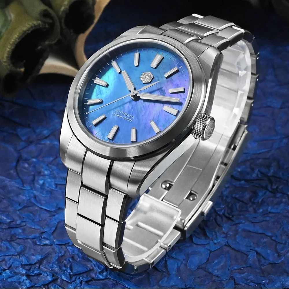 San Martin Новые роскошные часы Sn0144 с жемчужным циферблатом Miyota 90S5 Автоматические механические часы Водонепроницаемые спортивные наручные часы 39 мм
San Martin Новые роскошные часы Sn0144 с жемчужным циферблатом Miyota 90S5 Автоматические механические часы Водонепроницаемые спортивные наручные часы 39 мм