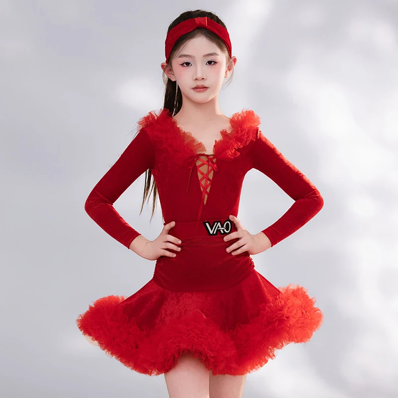 Красное платье для латинских танцев для девочек, одежда для соревнований, костюм для выступлений ча-ча, румбы, самбы, бархатное платье с длинными рукавами BL18147
Красное платье для латинских танцев для девочек, одежда для соревнований, костюм для выступлений ча-ча, румбы, самбы, бархатное платье с длинными рукавами BL18147