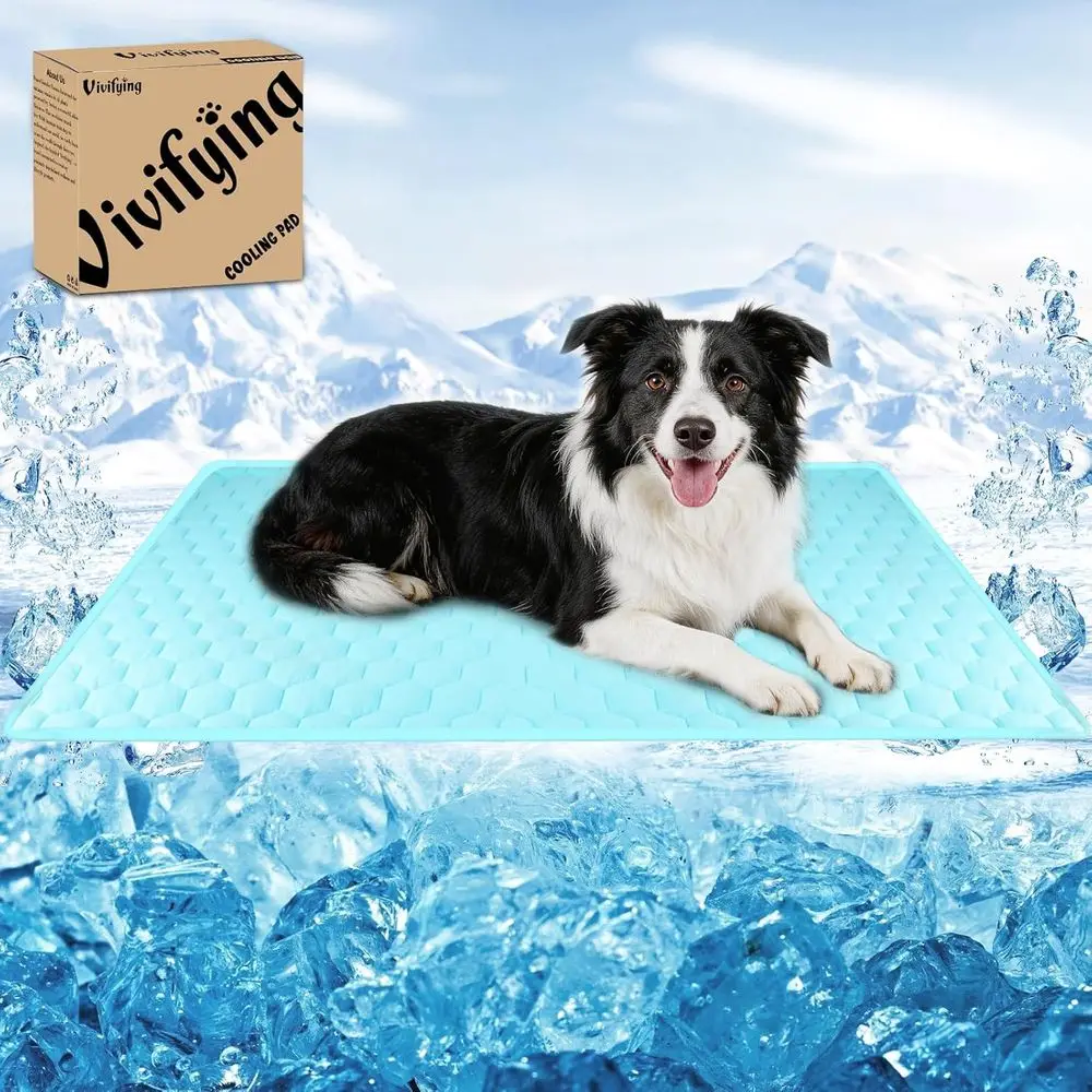 40 x 30 Waterproof Reversible Cooling Mat for Dogs - Thick & Durable Summer Blanket, Sofa, Bed, or Car Seat (Blue)
40 x 30 Waterproof Reversible Cooling Mat for Dogs - Thick & Durable Summer Blanket, Sofa, Bed, or Car Seat (Blue)