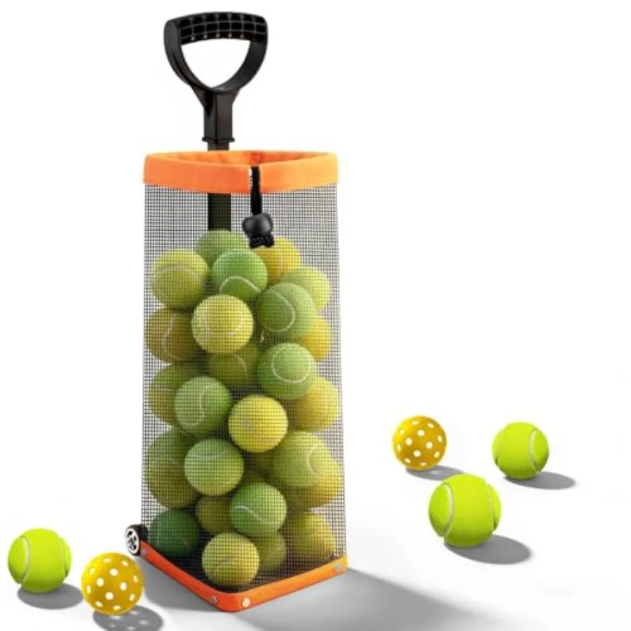 Rolling Tennis Ball Hopper with Wheels - Pickleball Picker Upper and Tennis Ball Basket - Adjustable Tennis Ball Picker and Pic
Rolling Tennis Ball Hopper with Wheels - Pickleball Picker Upper and Tennis Ball Basket - Adjustable Tennis Ball Picker and Pic