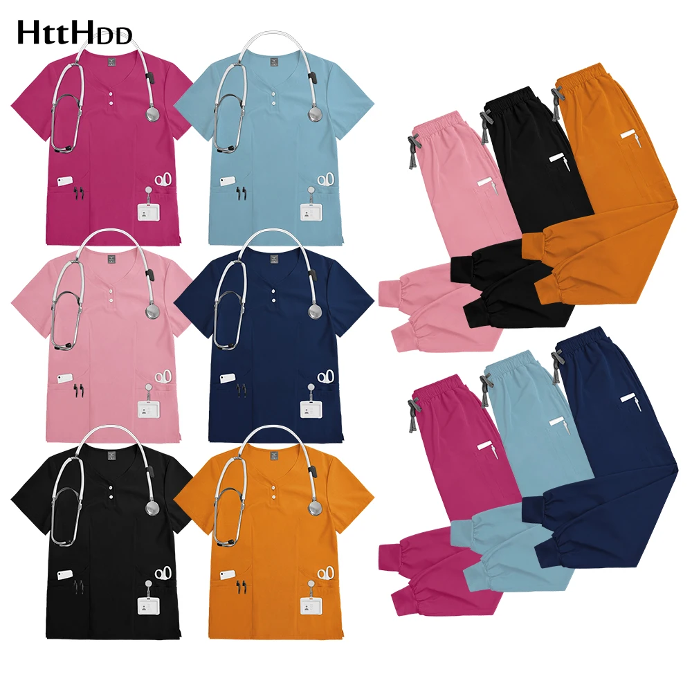 New Scrubs Uniform Multi Short Sleeve Tops Pants Hospital Set Women Men Pet Shop Doctor Scrub Medical Surgery Workwear Scrub Kit
New Scrubs Uniform Multi Short Sleeve Tops Pants Hospital Set Women Men Pet Shop Doctor Scrub Medical Surgery Workwear Scrub Kit