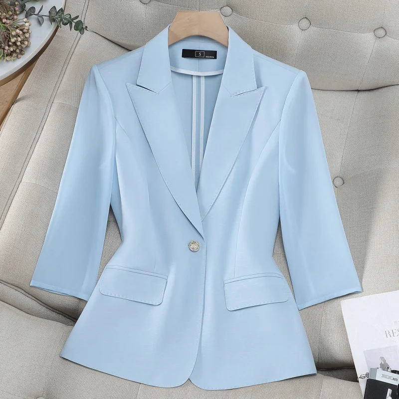SHY8616Collared three-quarter sleeve blazer2026New Spring and Autumn Elegant Slim-Fit Blazer for Petite Women
SHY8616Collared three-quarter sleeve blazer2026New Spring and Autumn Elegant Slim-Fit Blazer for Petite Women