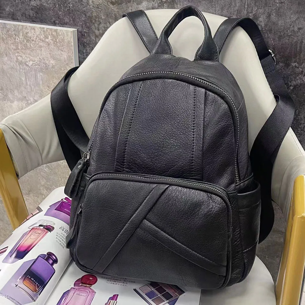 Black Genuine Leather Versatile Female Backpack Fashion Commuting Women's Bags First Layer Cowhide Adjustable Strap Handbag
Black Genuine Leather Versatile Female Backpack Fashion Commuting Women's Bags First Layer Cowhide Adjustable Strap Handbag