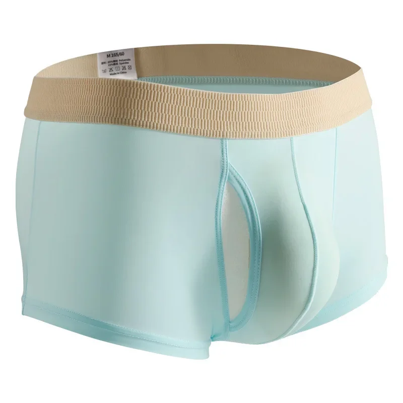 Open Pouch Underpants Men Ice Silk Underwear Soft Boxer Briefs Breathable Panties Cooling Panties Man Elastic Knickers Shorts
Open Pouch Underpants Men Ice Silk Underwear Soft Boxer Briefs Breathable Panties Cooling Panties Man Elastic Knickers Shorts