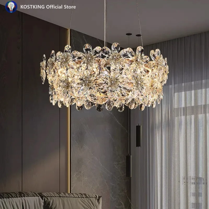 Современная роскошная хрустальная цветочная люстра K9 для гостиной, светодиодная подвесная лампа, обеденный стол, спальня, домашний декор, подвесной светильник
Современная роскошная хрустальная цветочная люстра K9 для гостиной, светодиодная подвесная лампа, обеденный стол, спальня, домашний декор, подвесной светильник