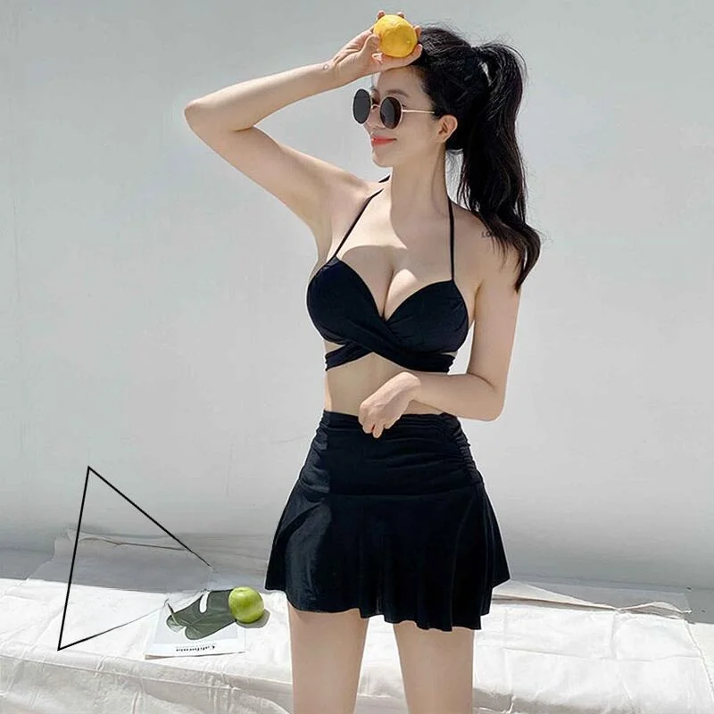 Retro Sexy Girl Bikini Set Tee Pieces Gathered Skirt Sle Beach Vaion Swimsuit Women Pure Desire Nylon V Ne Sports Fi...
Retro Sexy Girl Bikini Set Tee Pieces Gathered Skirt Sle Beach Vaion Swimsuit Women Pure Desire Nylon V Ne Sports Fi...