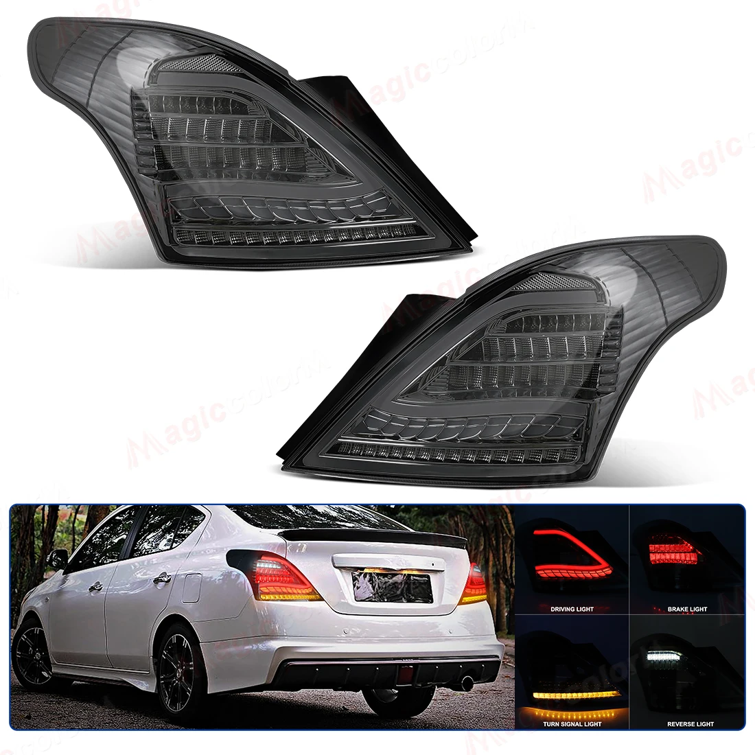 Car LED Taillight Assembly Tail Light For Nissan Almera 2011-2016 Dynamic Flowing Rear Brake Turn Signal Light Reversing Lamp
Car LED Taillight Assembly Tail Light For Nissan Almera 2011-2016 Dynamic Flowing Rear Brake Turn Signal Light Reversing Lamp