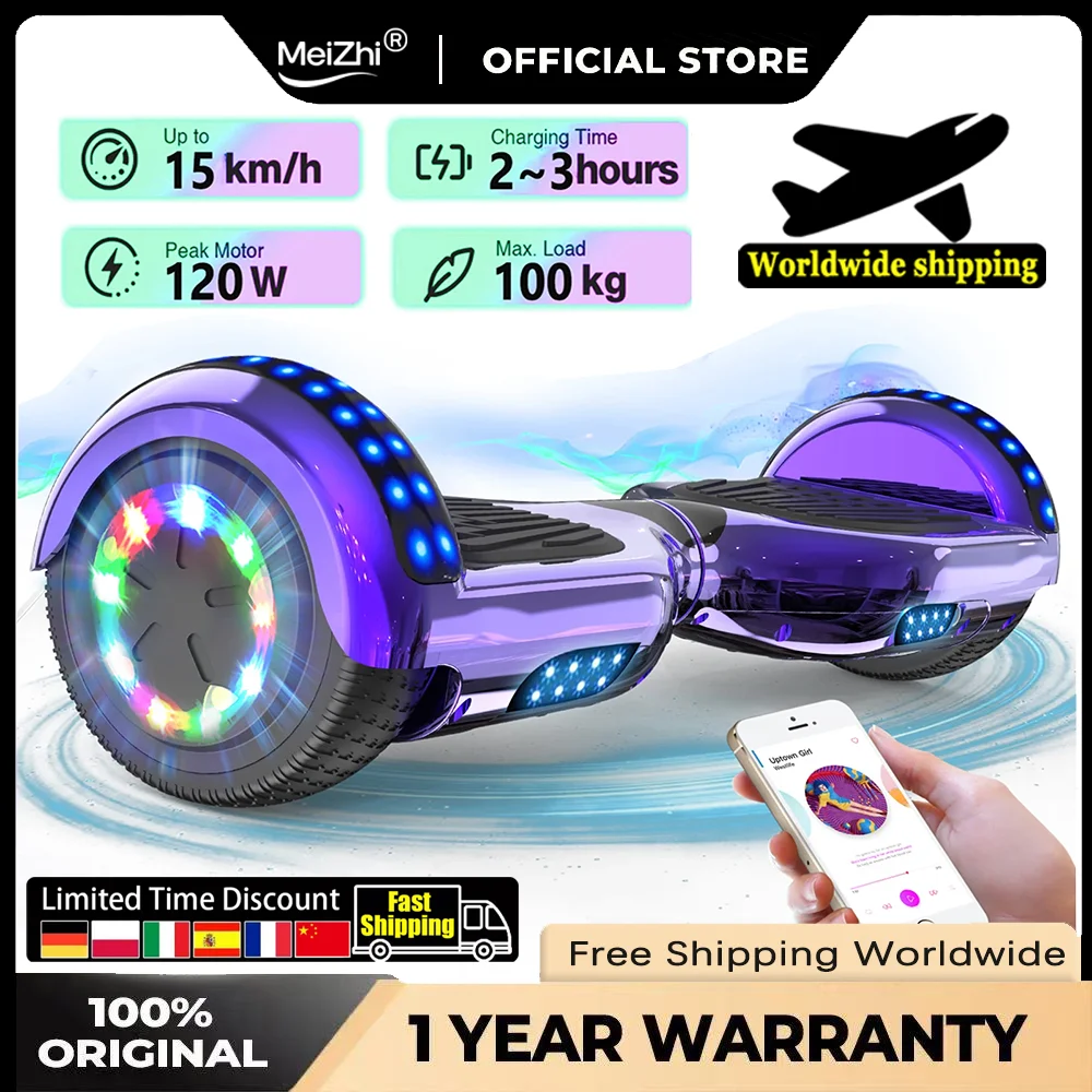 Ultimate Pro Hoverboard, 6.5 Inch Two Wheel Hoverboard with Bluetooth Speaker with LED Light,Hoverboard Gift for Kids and Adults
Ultimate Pro Hoverboard, 6.5 Inch Two Wheel Hoverboard with Bluetooth Speaker with LED Light,Hoverboard Gift for Kids and Adults