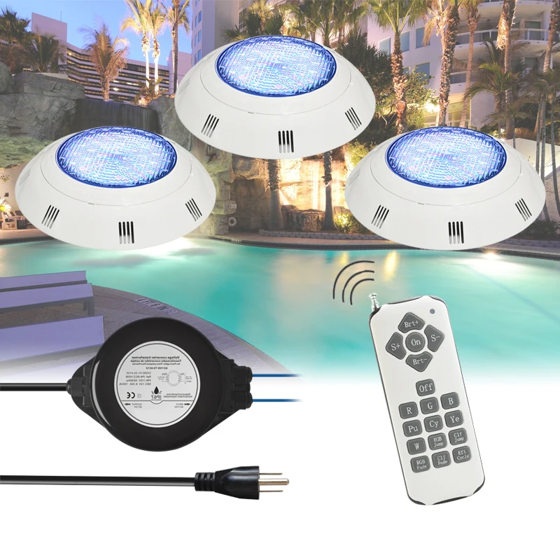 Pool LED Color 2 wire Submersible 12 Vol IP68 RGB LED Swimming Pool Light Kit with Remote Controller and Power Supply
Pool LED Color 2 wire Submersible 12 Vol IP68 RGB LED Swimming Pool Light Kit with Remote Controller and Power Supply