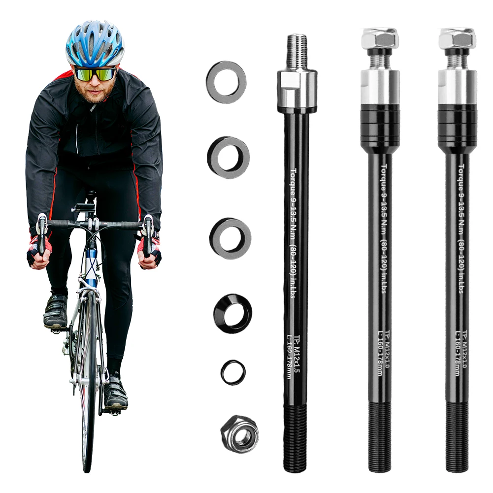 Bike Front Fork Axle 160-178MM P1.0 Bike Trailer Hitch Thru Axles Adapter Thru Axles Adapter for Bicycle Trailer Hitchs
Bike Front Fork Axle 160-178MM P1.0 Bike Trailer Hitch Thru Axles Adapter Thru Axles Adapter for Bicycle Trailer Hitchs
