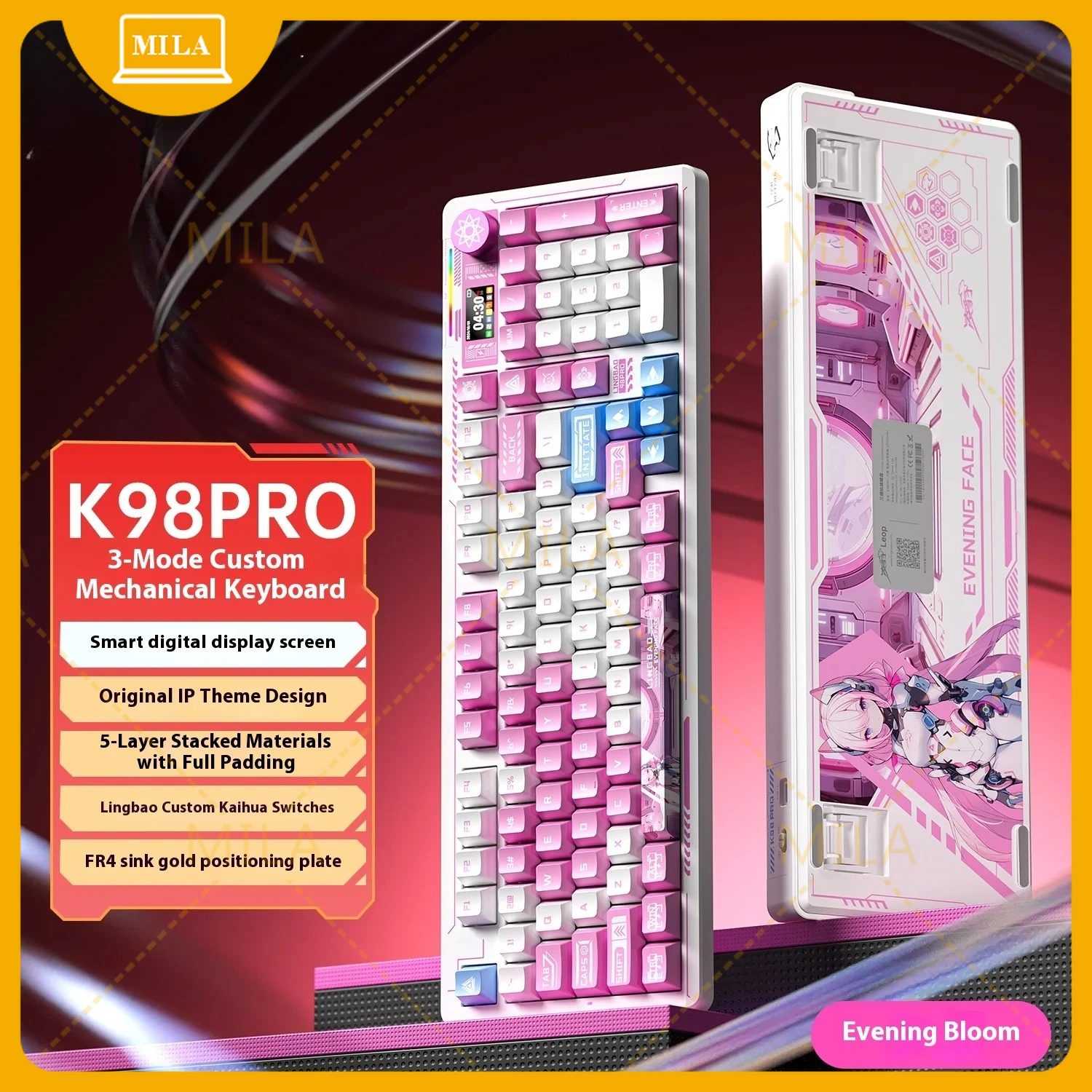 For Lingbao K98pro Mechanical Keyboard Customized Wireless Bluetooth Triple Mode Esports Office Gaming Desktop Computer
For Lingbao K98pro Mechanical Keyboard Customized Wireless Bluetooth Triple Mode Esports Office Gaming Desktop Computer