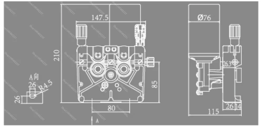 Welding Wire Feeder Mechanism - 76ZY02A Dual Drive Bracket with Wire Feeding Wheels
Welding Wire Feeder Mechanism - 76ZY02A Dual Drive Bracket with Wire Feeding Wheels