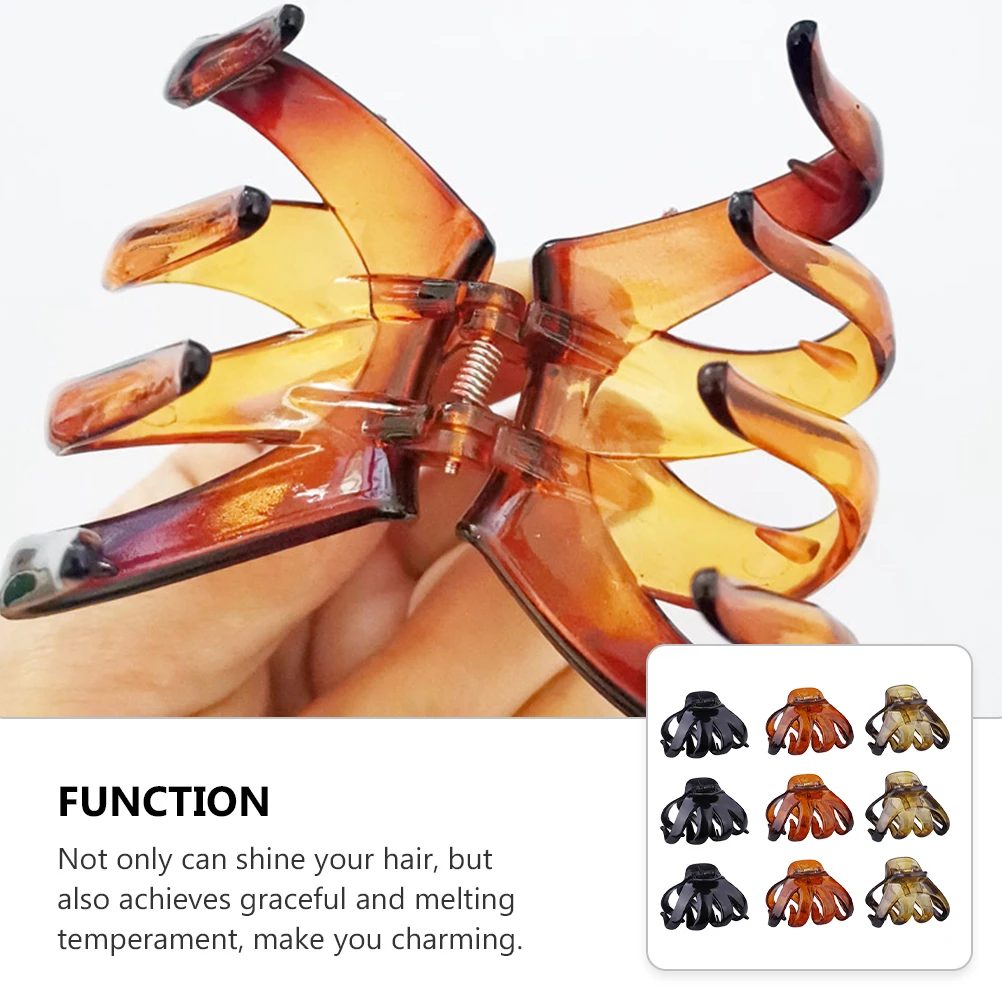 9 Pcs Octopus Hair Clip Clips Mini Claws Small Grip Ponytail Delicate for Thick Plastic
9 Pcs Octopus Hair Clip Clips Mini Claws Small Grip Ponytail Delicate for Thick Plastic