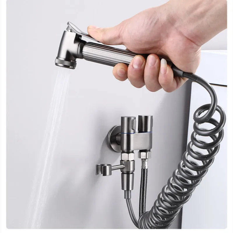 Bidet Faucet Set Double Use Bathroom Gray Shattaf Set Wall Mounted Brass High Pressure Gray Gun
Bidet Faucet Set Double Use Bathroom Gray Shattaf Set Wall Mounted Brass High Pressure Gray Gun
