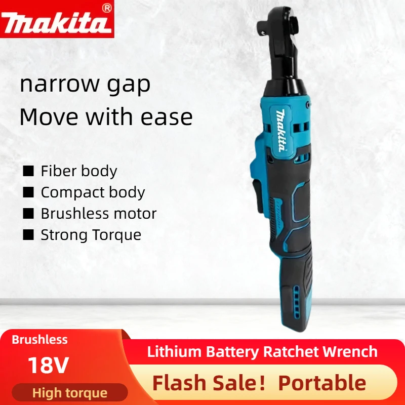Makita 18V 10/13/15mm Brushless Ratchet Wrench Cordless Driver Multifunction Variable Speed Power Wrench Power Tools
Makita 18V 10/13/15mm Brushless Ratchet Wrench Cordless Driver Multifunction Variable Speed Power Wrench Power Tools