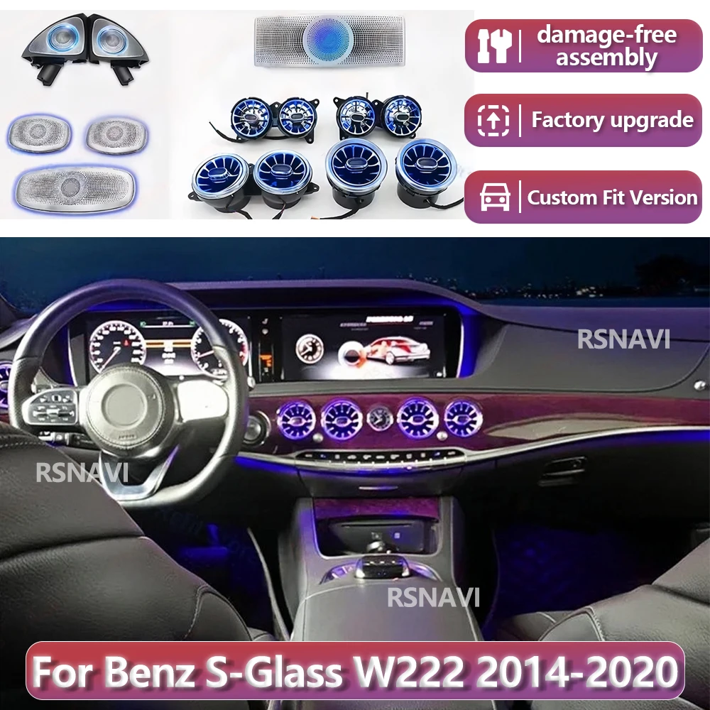 RSNAVI Factory settings For Benz S-Class W222 S320 S350 S400 S450 2014-2020 Turbo Air Outlet Nozzle Lamp 4D Rotary Speaker
RSNAVI Factory settings For Benz S-Class W222 S320 S350 S400 S450 2014-2020 Turbo Air Outlet Nozzle Lamp 4D Rotary Speaker