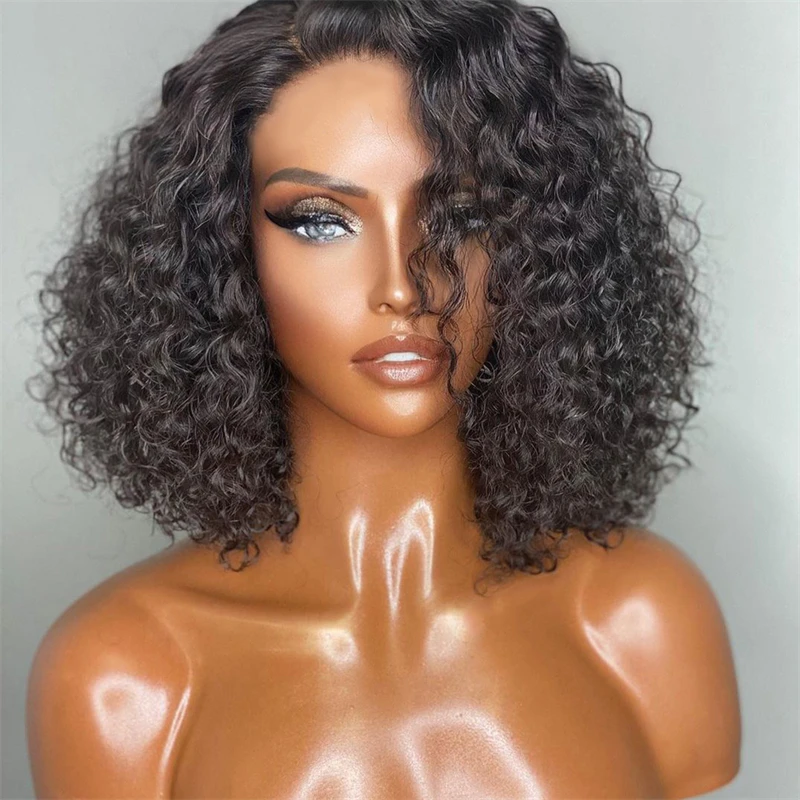 Short Bob Kinky Curly Lace Front Wig For Black Women With BabyHair Heat Resistant Bleached Knots Synthetic Daily Wig
Short Bob Kinky Curly Lace Front Wig For Black Women With BabyHair Heat Resistant Bleached Knots Synthetic Daily Wig