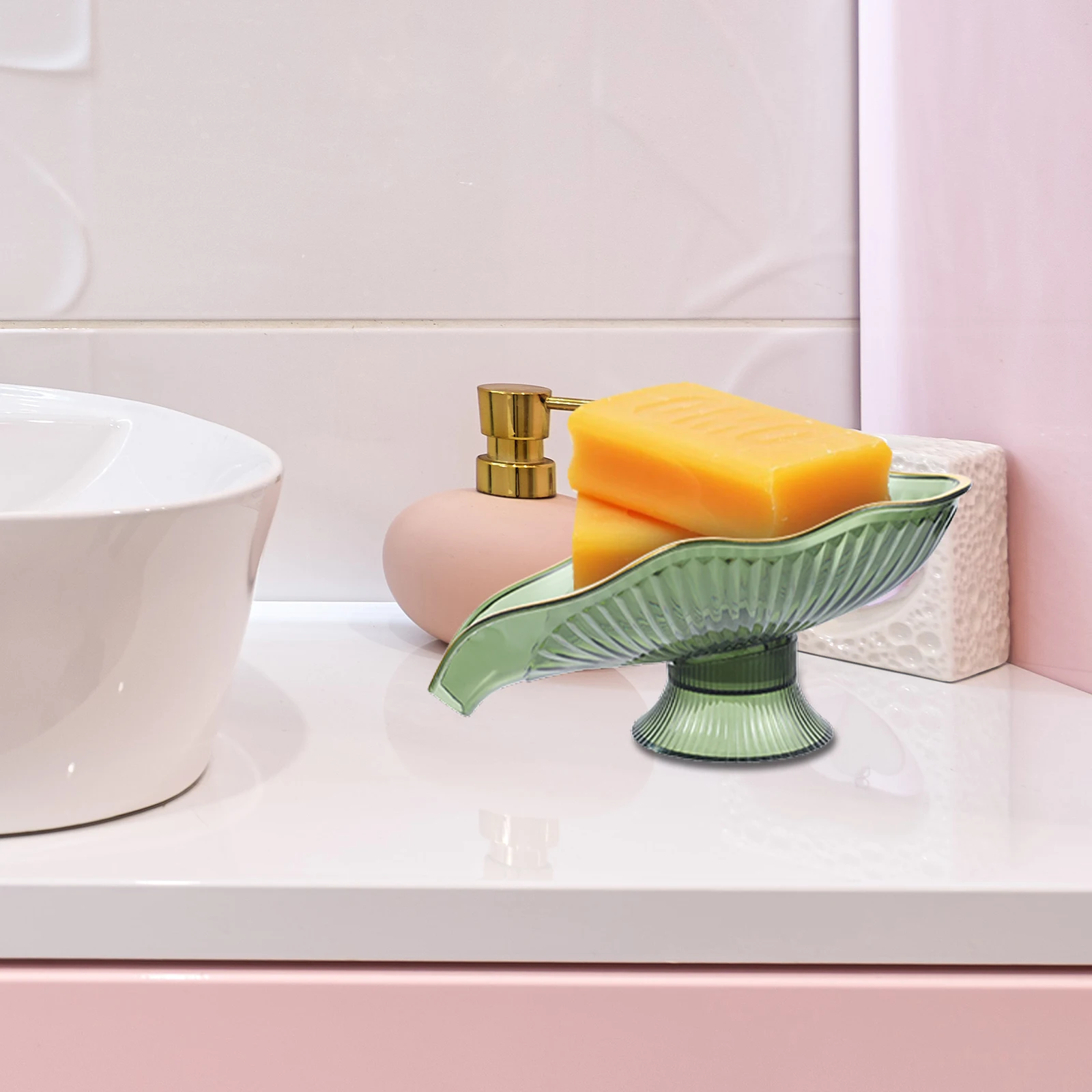 Leaf Shaped Draining Soap Dish Transparent Bathroom Sink Holder Tray Plastic Self Decorative Multifunctional
Leaf Shaped Draining Soap Dish Transparent Bathroom Sink Holder Tray Plastic Self Decorative Multifunctional