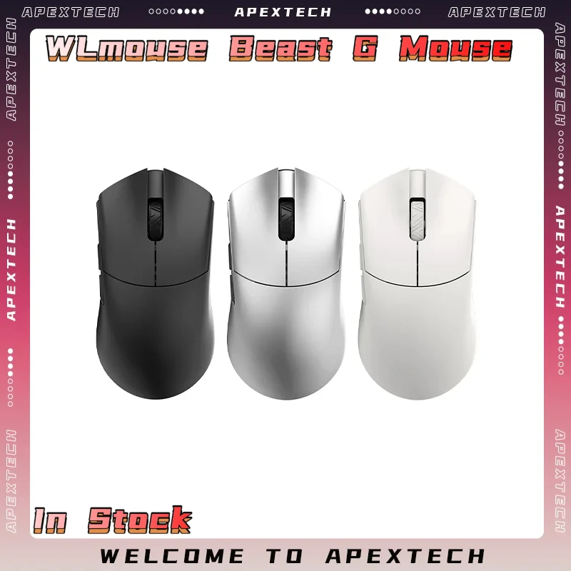 WLmouse Beast G Wireless Gaming Mouse PAW3950HS 38g Microcrystalline Composite Nordic 54L15 Dual 8K Gamer Accessory
WLmouse Beast G Wireless Gaming Mouse PAW3950HS 38g Microcrystalline Composite Nordic 54L15 Dual 8K Gamer Accessory
