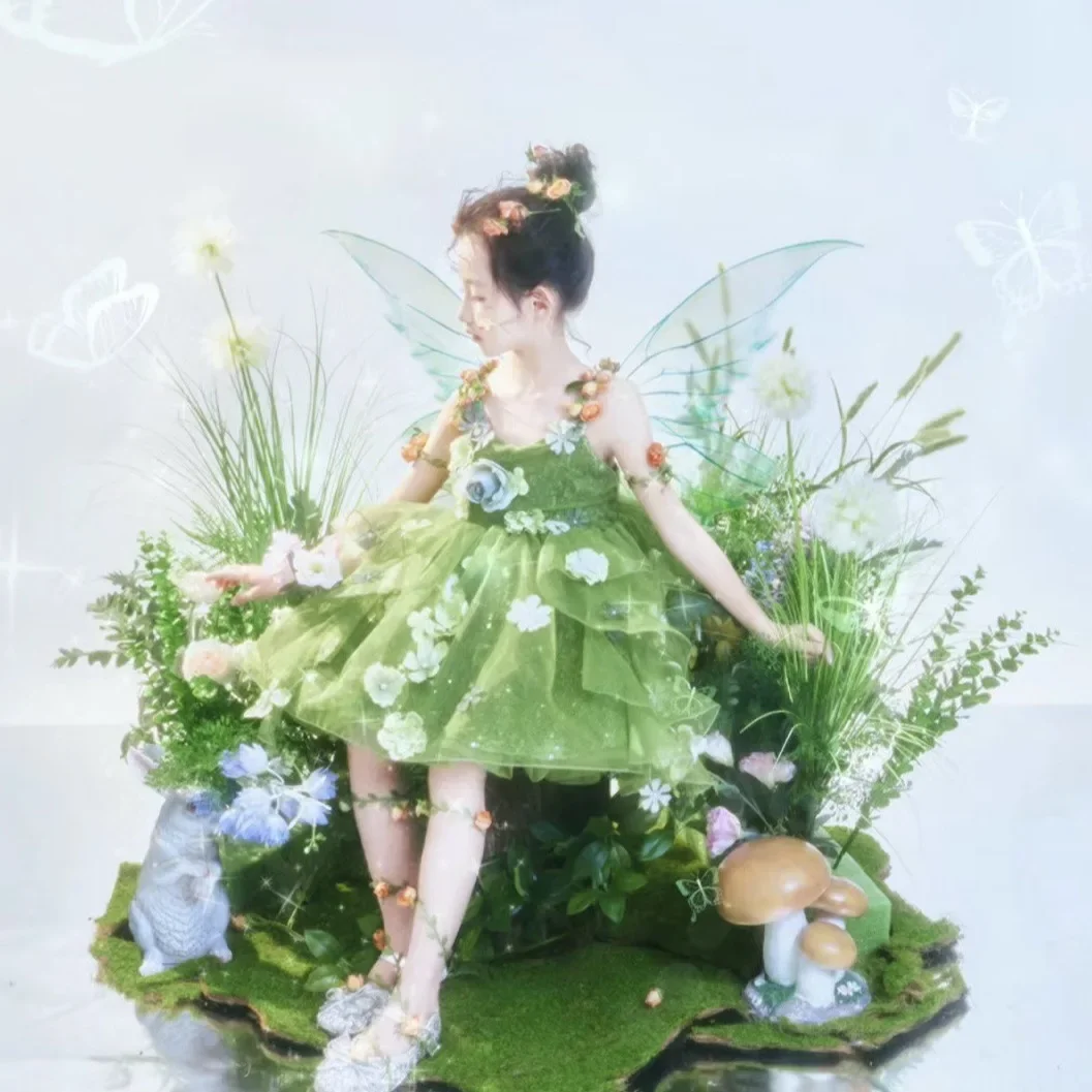2025 Girl Summer New Boutique Flower Applique Children's Princess Dress Sleeveless Strap Green Kids Girls Holiday Party Dresses
2025 Girl Summer New Boutique Flower Applique Children's Princess Dress Sleeveless Strap Green Kids Girls Holiday Party Dresses
