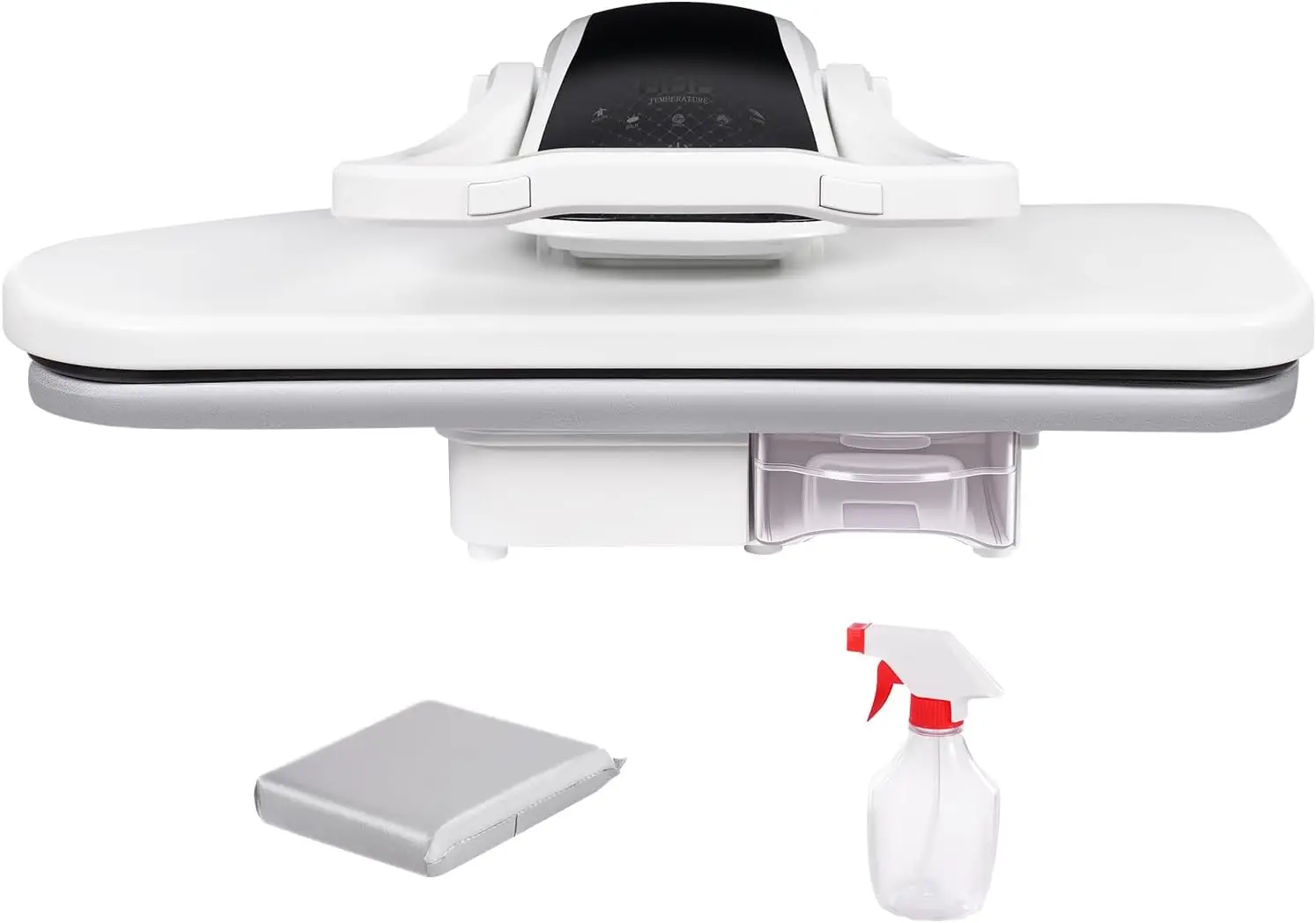 Electronic Steam Press 1600W, 26-Inch Large Ironing Surface, Digital Controls, 5 Fabric Settings, Auto Shutoff, 990ml Water Tank for Perfect Clothing Ironing - White
Electronic Steam Press 1600W, 26-Inch Large Ironing Surface, Digital Controls, 5 Fabric Settings, Auto Shutoff, 990ml Water Tank for Perfect Clothing Ironing - White