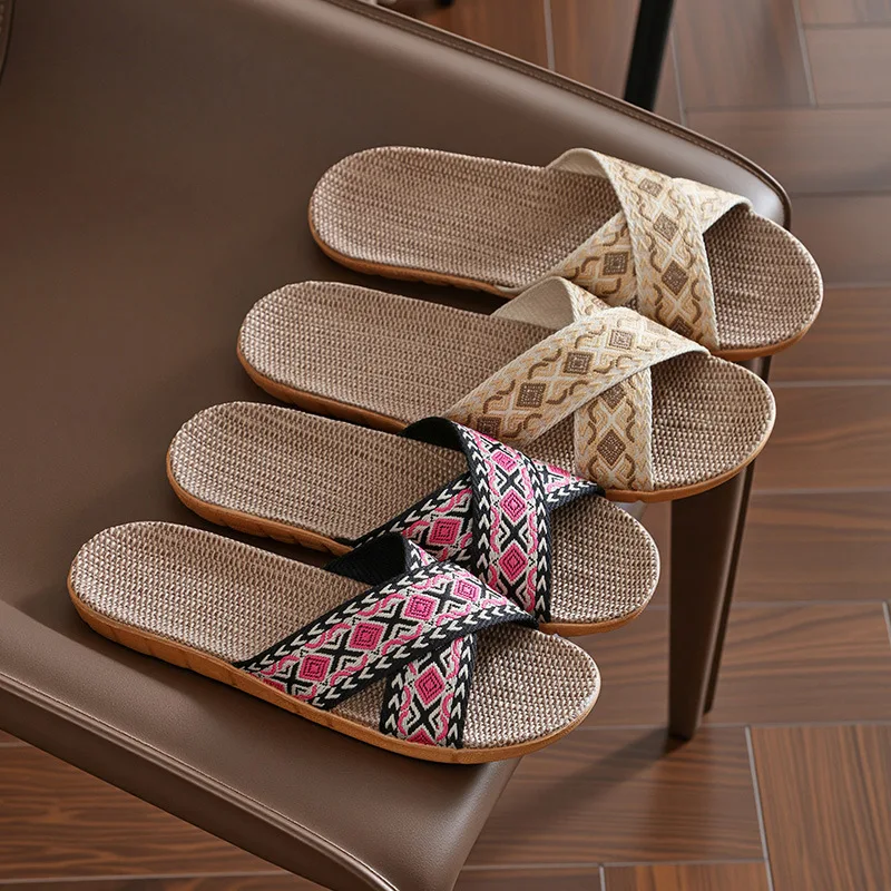 Льняные тапочки для женщин, летние домашние тапочки для пар, домашние противоскользящие домашние классные тапочки на толстой подошве для мужчин летом
Льняные тапочки для женщин, летние домашние тапочки для пар, домашние противоскользящие домашние классные тапочки на толстой подошве для мужчин летом