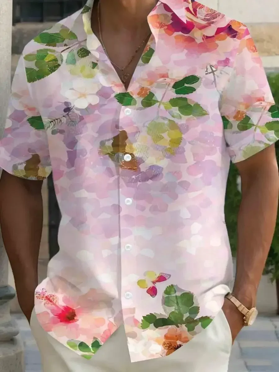 Mens Short Sleeve Floral Button Up Shirt Casual Summer Fashion Top
Mens Short Sleeve Floral Button Up Shirt Casual Summer Fashion Top