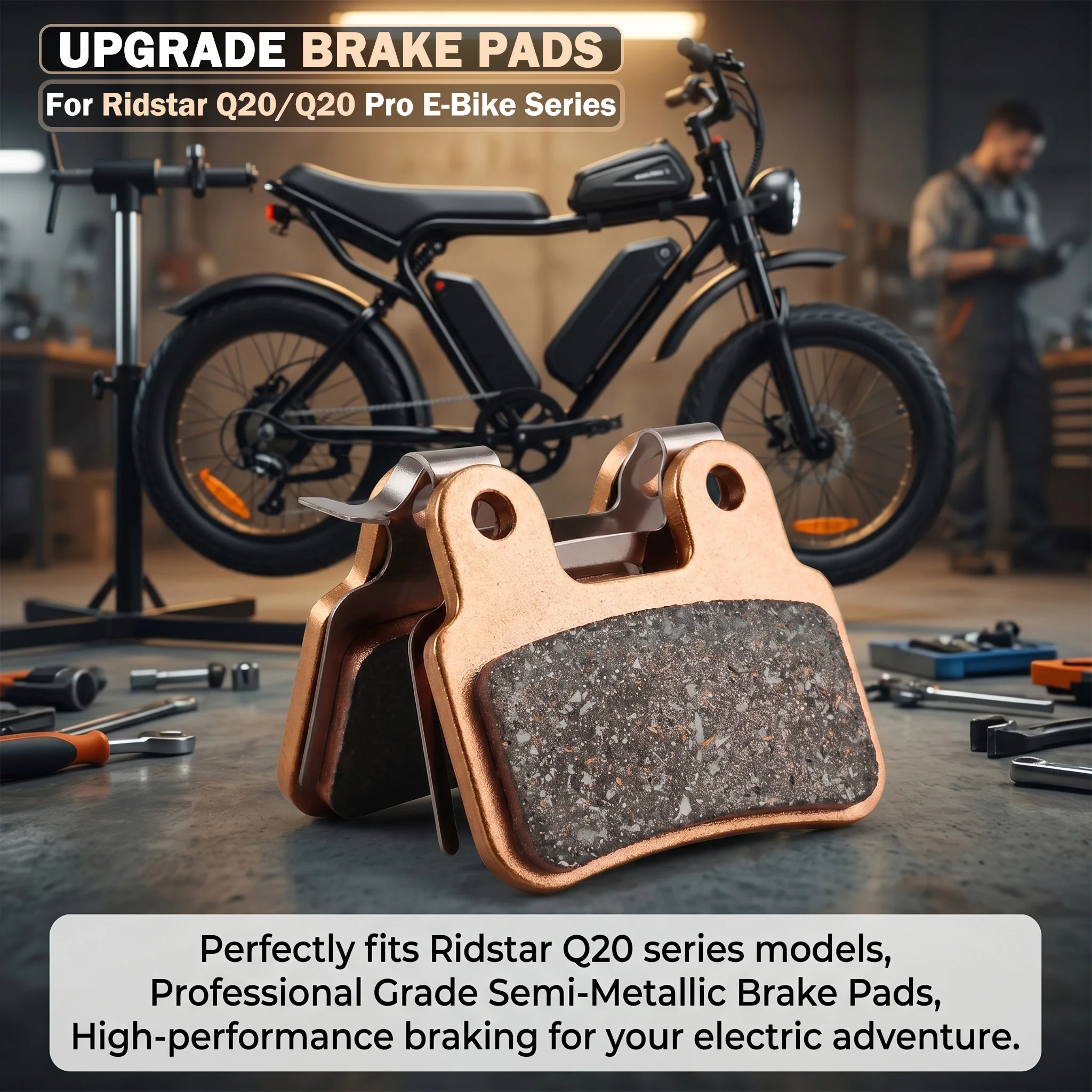 Wholesale Semi-Metallic Brake Pads for Ridstar Q20 Series – Fit XD-KLBS-DOT4, Better than OEM, 1-30 Pairs Available
Wholesale Semi-Metallic Brake Pads for Ridstar Q20 Series – Fit XD-KLBS-DOT4, Better than OEM, 1-30 Pairs Available