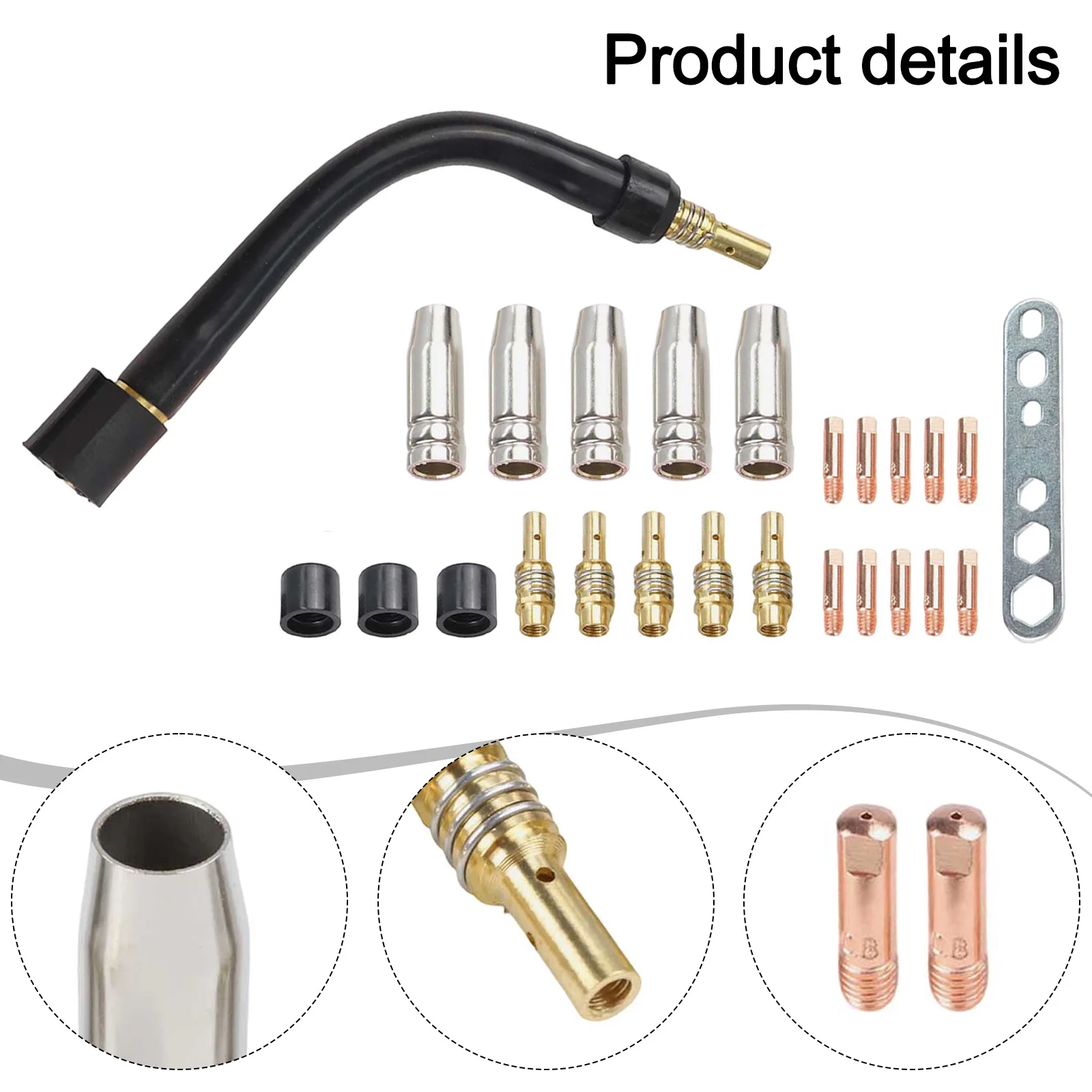 25PCS Welding Torch Parts Set for 15AK and For MB15 Essential Accessories for MIG MAG Devices Easy to Use and Setup
25PCS Welding Torch Parts Set for 15AK and For MB15 Essential Accessories for MIG MAG Devices Easy to Use and Setup