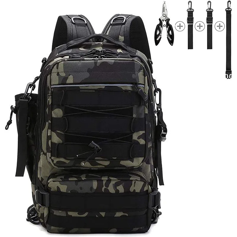 Custom Logo Oxford Fishing Backpack with Rod Holder Outdoor Tackle Storage Bags Large Capacity Fishing Gear Reels Lures Bagpack
Custom Logo Oxford Fishing Backpack with Rod Holder Outdoor Tackle Storage Bags Large Capacity Fishing Gear Reels Lures Bagpack
