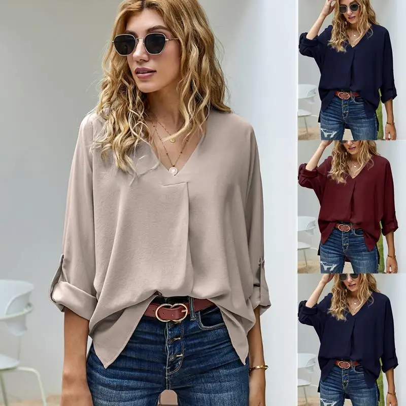 M4XL plus Size Women's Casual Blouse Loose Fit Ladies irts Street Sle Long Sve V-Ne Cotton Summer Faion Top
M4XL plus Size Women's Casual Blouse Loose Fit Ladies irts Street Sle Long Sve V-Ne Cotton Summer Faion Top