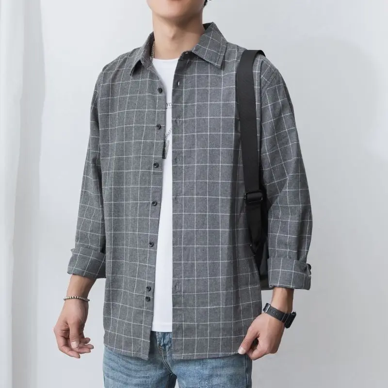 Men Harajuku Plaid Casual Shirt 2023 Mens Streetwear Thin Shirts Long Sleeve Lapel Male Vintage Korean Fashions Clothes R75
Men Harajuku Plaid Casual Shirt 2023 Mens Streetwear Thin Shirts Long Sleeve Lapel Male Vintage Korean Fashions Clothes R75