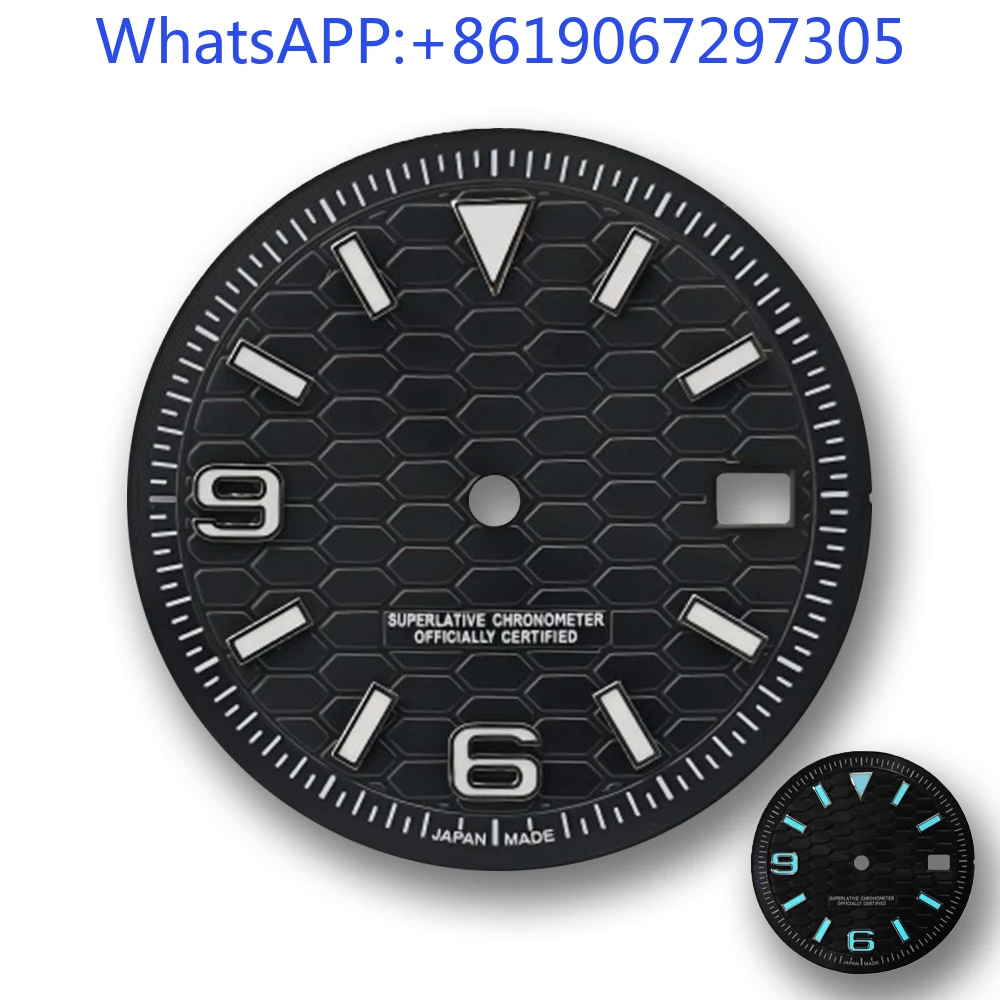 Новый стиль, 31 мм, сотовый спортивный циферблат Sunburst Land, подходит для NH35/36, автоматический механизм, синий люм, корпус NH35, детали мода
Новый стиль, 31 мм, сотовый спортивный циферблат Sunburst Land, подходит для NH35/36, автоматический механизм, синий люм, корпус NH35, детали мода