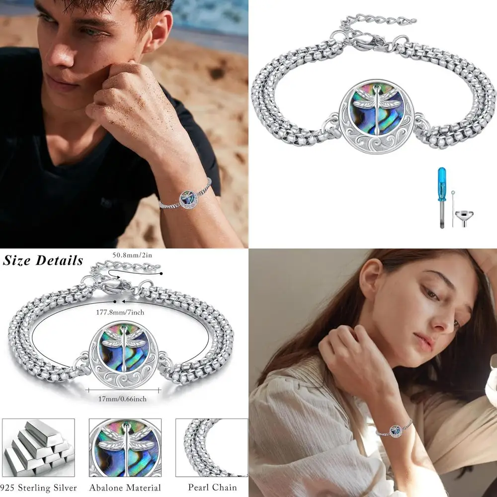 Женский мемориальный браслет из стерлингового серебра с урной из пепла, ювелирные изделия для кремации из серебра 925 пробы на память
Женский мемориальный браслет из стерлингового серебра с урной из пепла, ювелирные изделия для кремации из серебра 925 пробы на память