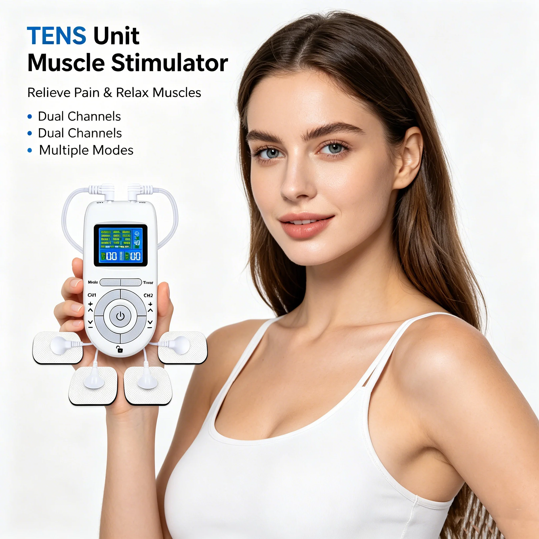 Tens EMS Muscle Stimulator 12-Mode Electric Acupuncture Body Massage Digital Slimming Machine Electrostimulator Pain Relief
Tens EMS Muscle Stimulator 12-Mode Electric Acupuncture Body Massage Digital Slimming Machine Electrostimulator Pain Relief