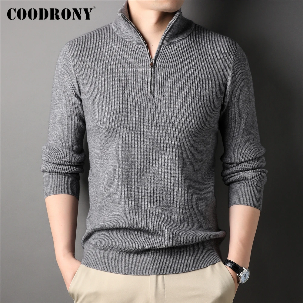 COODRONY Brand Solid Color Zipper Turtleneck Sweater Men Clothing Autumn Winter New Arrival Casual Knitted Pullover Jersey Z1174
COODRONY Brand Solid Color Zipper Turtleneck Sweater Men Clothing Autumn Winter New Arrival Casual Knitted Pullover Jersey Z1174