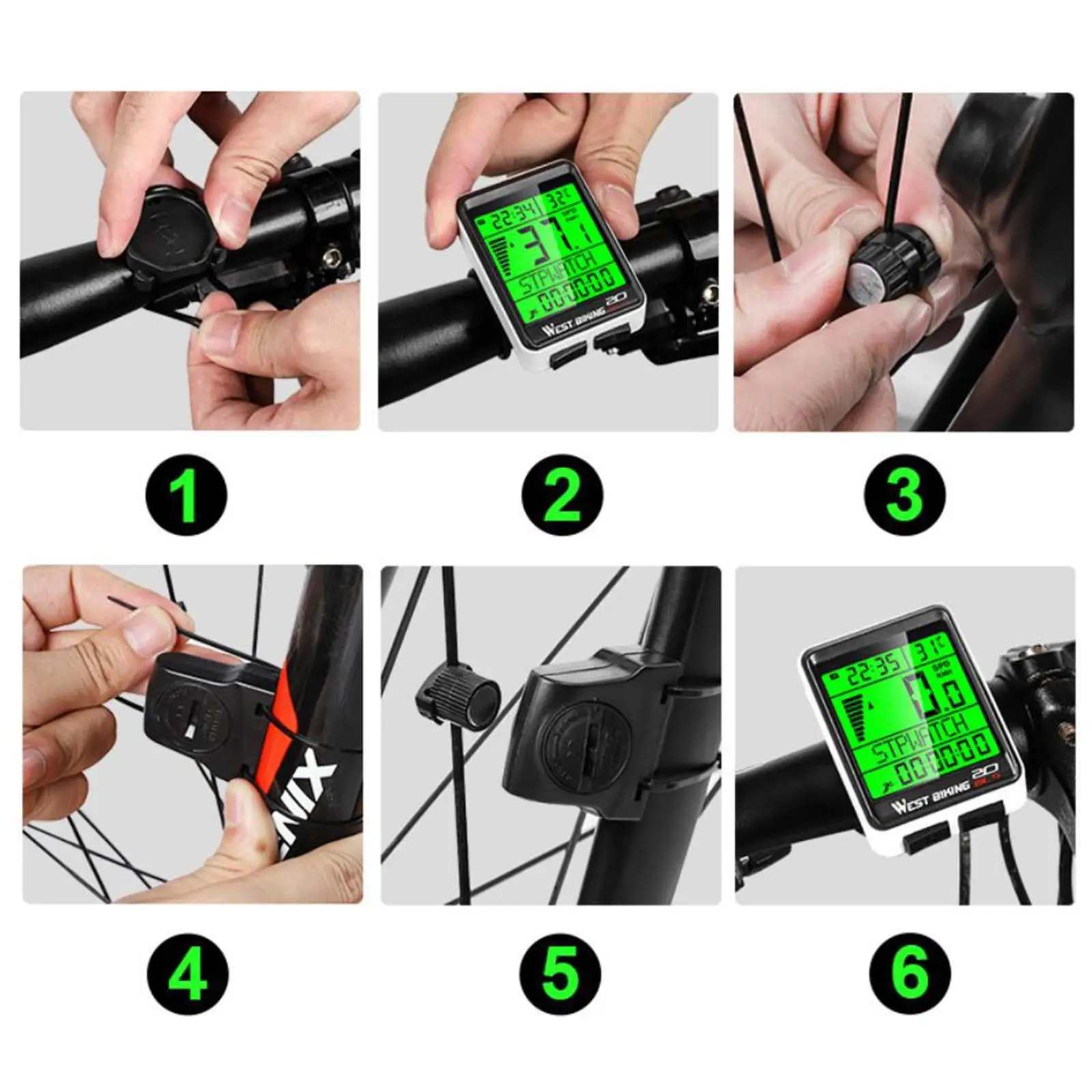 Wireless Bike Computer Speedometer Cycling Digital Calorie Display
Wireless Bike Computer Speedometer Cycling Digital Calorie Display