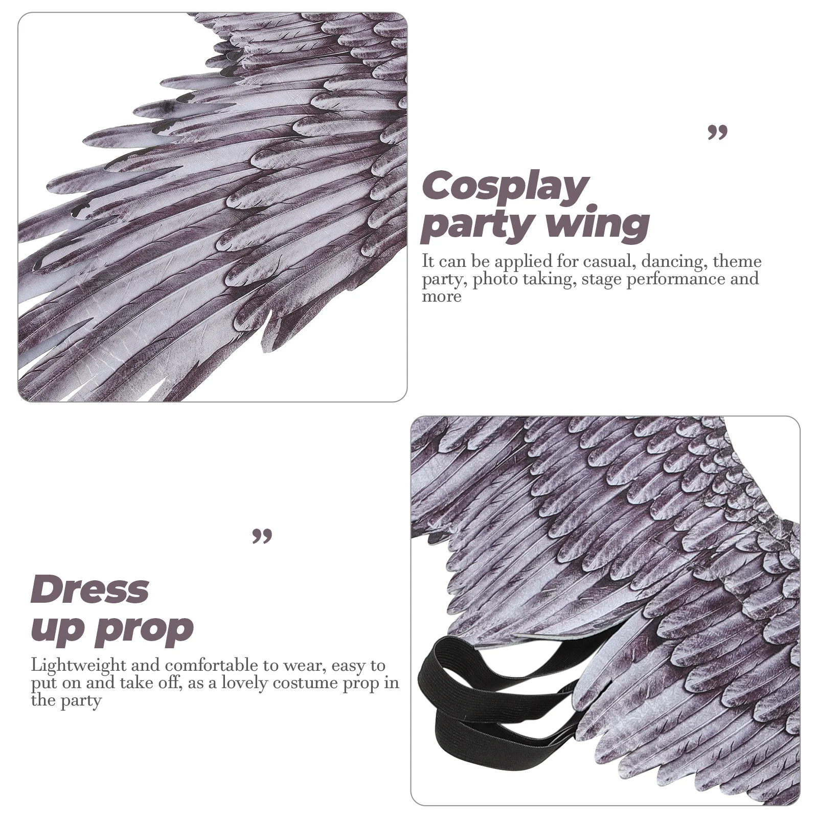 Costume Props for Halloween Party Dress Up Accessories Lightweight Black Wing Performance Stage Photo
Costume Props for Halloween Party Dress Up Accessories Lightweight Black Wing Performance Stage Photo