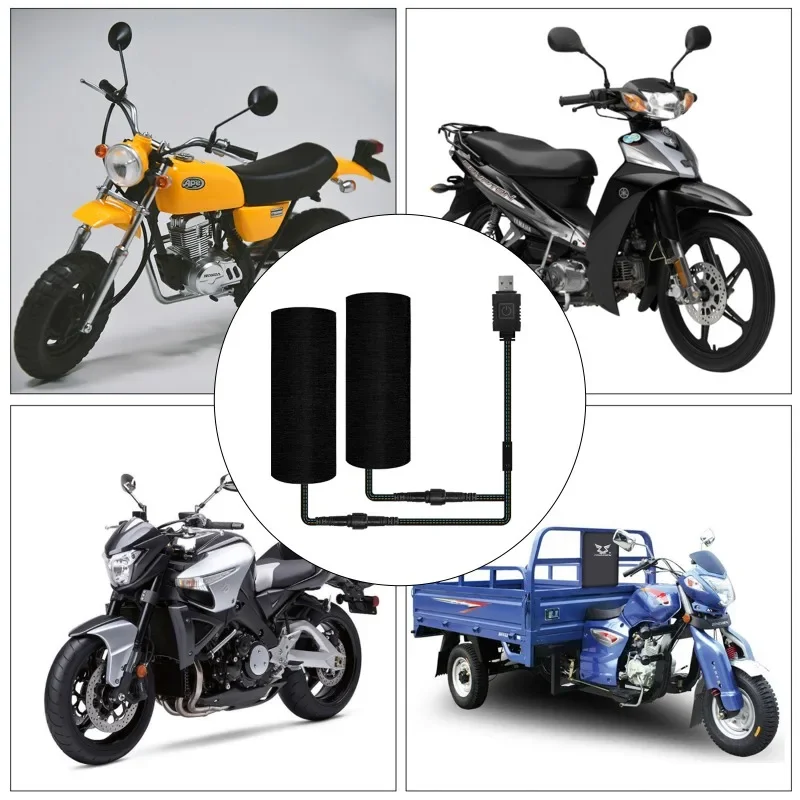 5V USB Heated Grips Magic Tape 6 Gears Adjustable Temperature Memory Function Heated Handlebar Covers for Motorcycle Electric
5V USB Heated Grips Magic Tape 6 Gears Adjustable Temperature Memory Function Heated Handlebar Covers for Motorcycle Electric