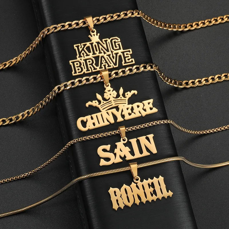 Men's Necklace DIY Cut Stainless Steel Name Pendant, Simple and Atmospheric Customized Name Necklace Street Hip Hop Accessories
Men's Necklace DIY Cut Stainless Steel Name Pendant, Simple and Atmospheric Customized Name Necklace Street Hip Hop Accessories
