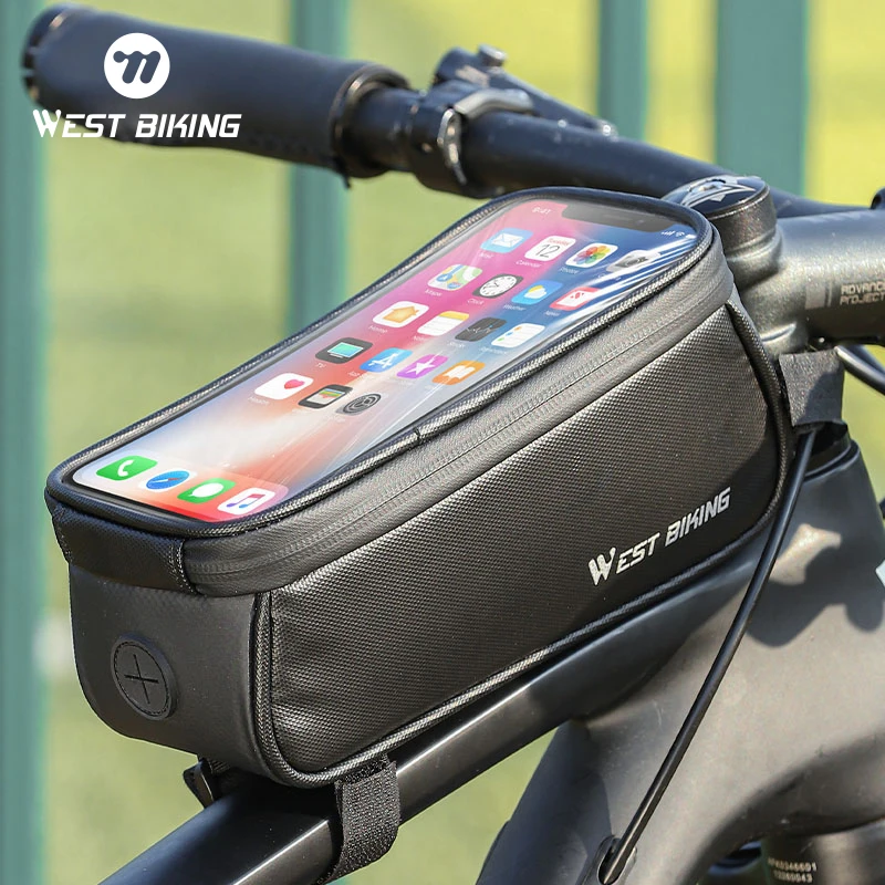 WEST BIKING Bicycle Frame Bag Touch Screen Bike Top Tube Bag 7 Inch Phone Case Waterproof Cycling Front Bag Bike Accessories
WEST BIKING Bicycle Frame Bag Touch Screen Bike Top Tube Bag 7 Inch Phone Case Waterproof Cycling Front Bag Bike Accessories